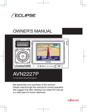 Eclipse Fujitsu Ten AVN2227P Manual pdf manual